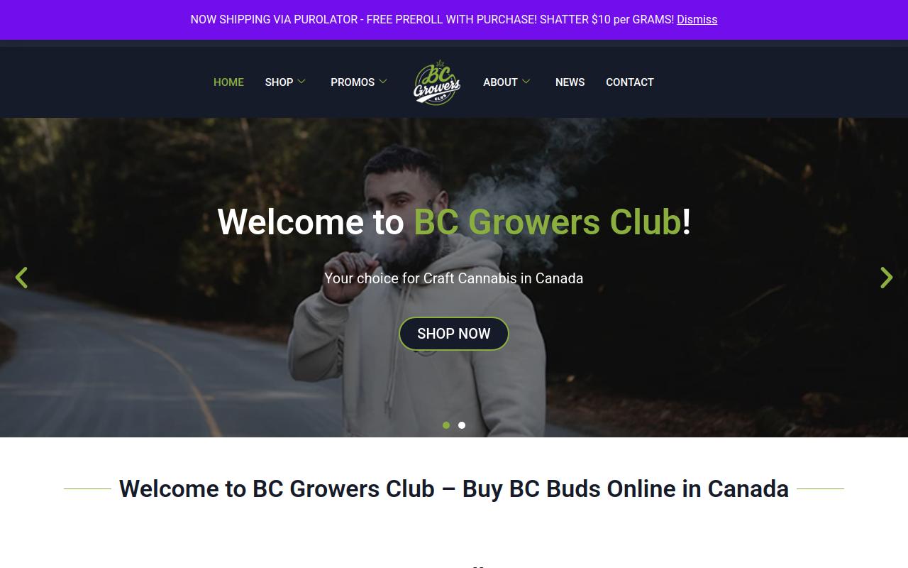 BC Growers Club website
