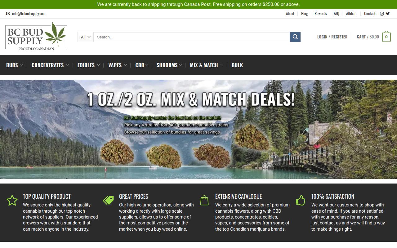 BCBudSupply website