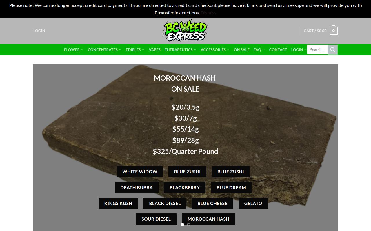 BCWeedExpress website