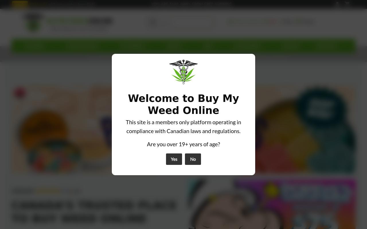 BuyMyWeedOnline website
