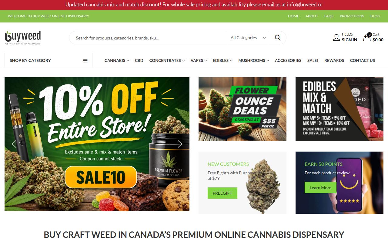 BuyWeed.cc website
