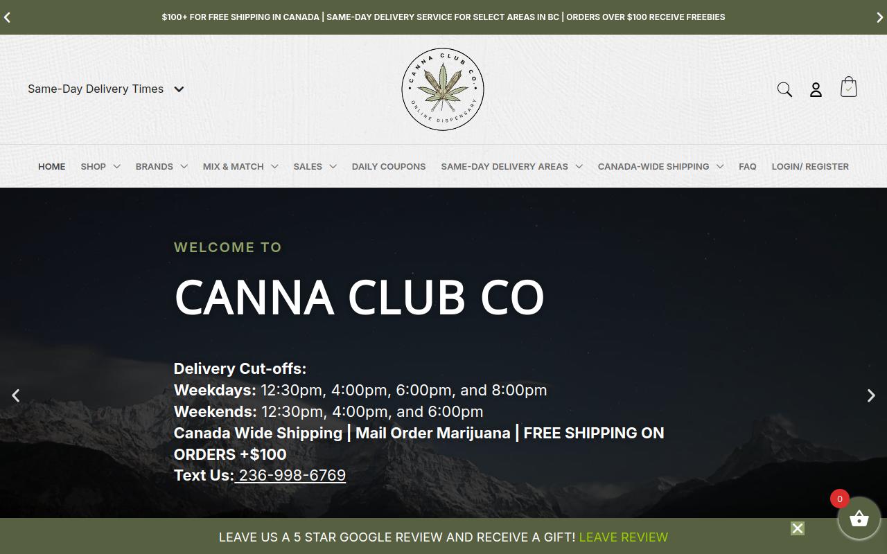 Canna Club Co website