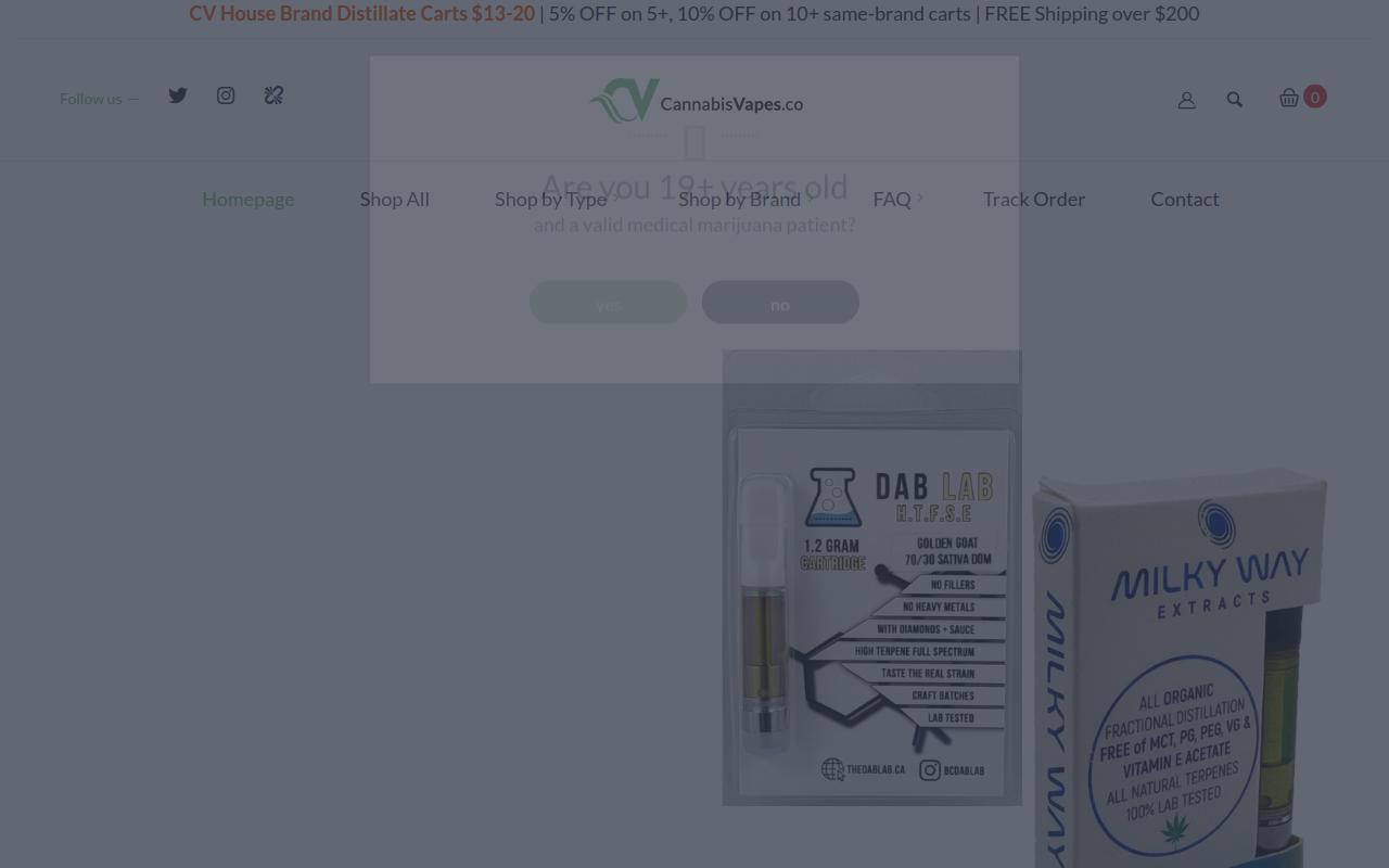 Cannabisvapes website
