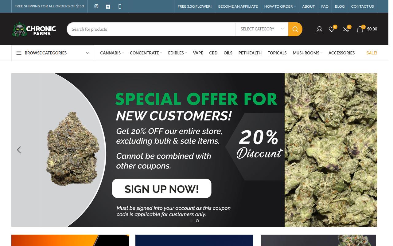ChronicFarms website