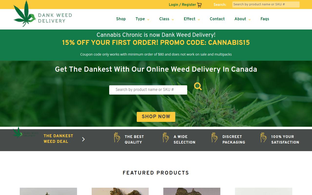 Dank Weed Delivery website