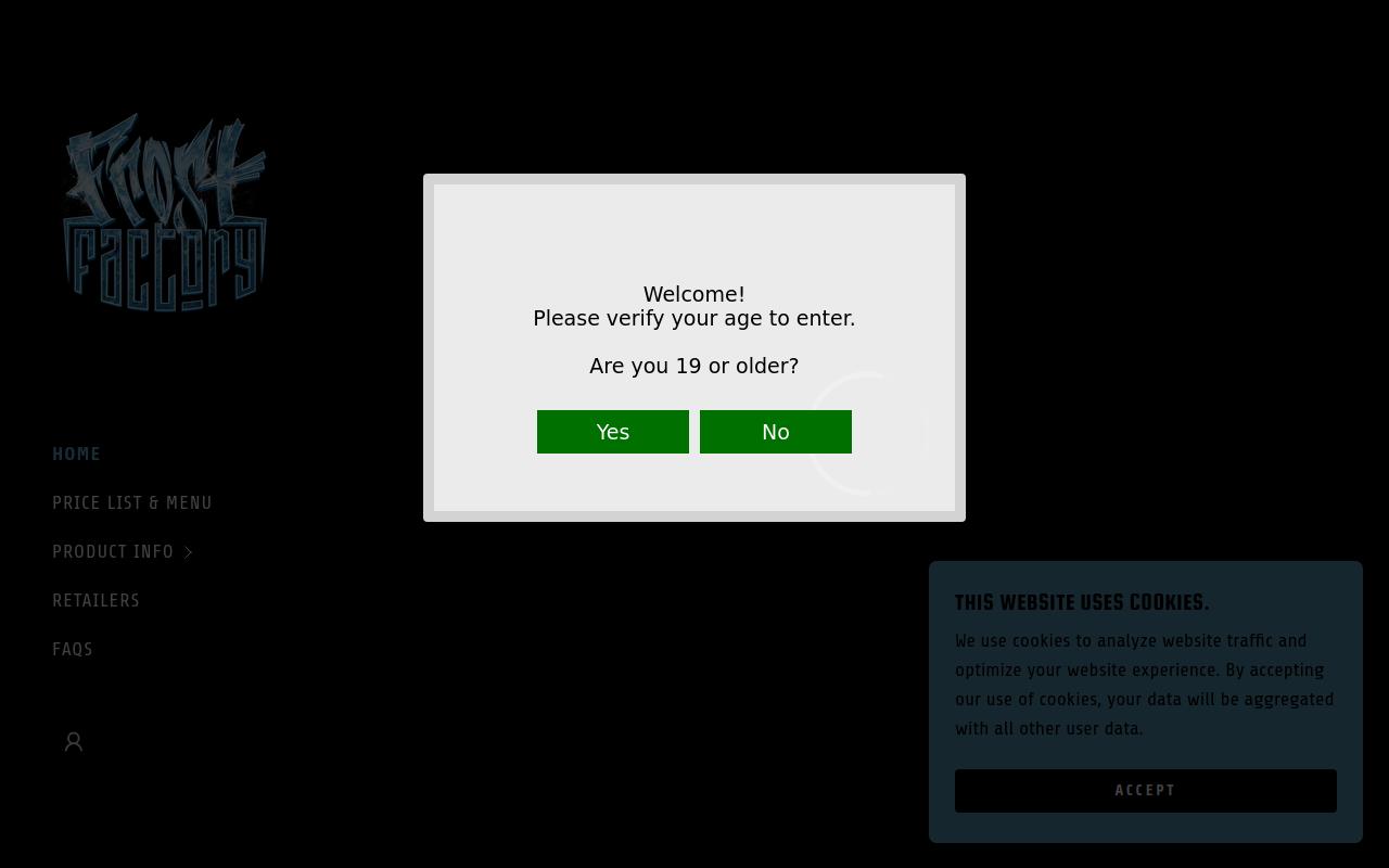 Frost Factory website
