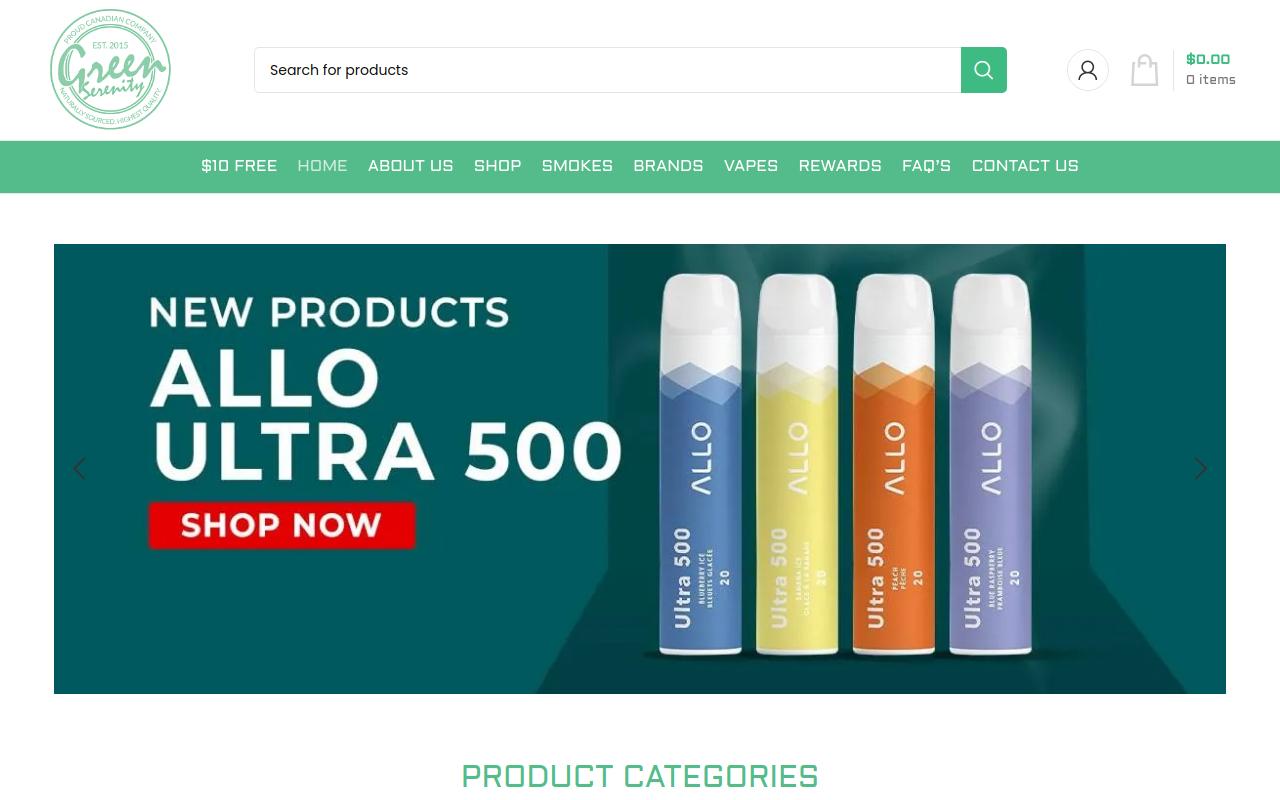 GreenSerenity website