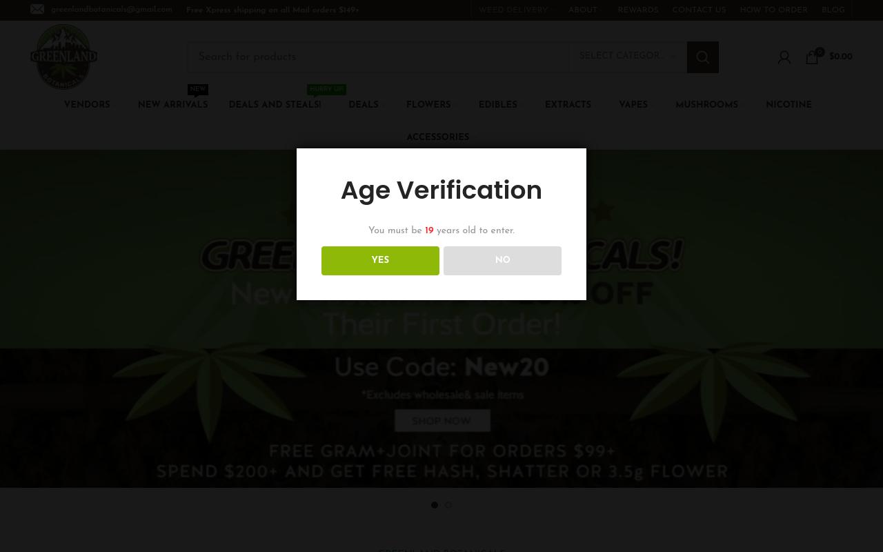 GreenlandBotanicals website