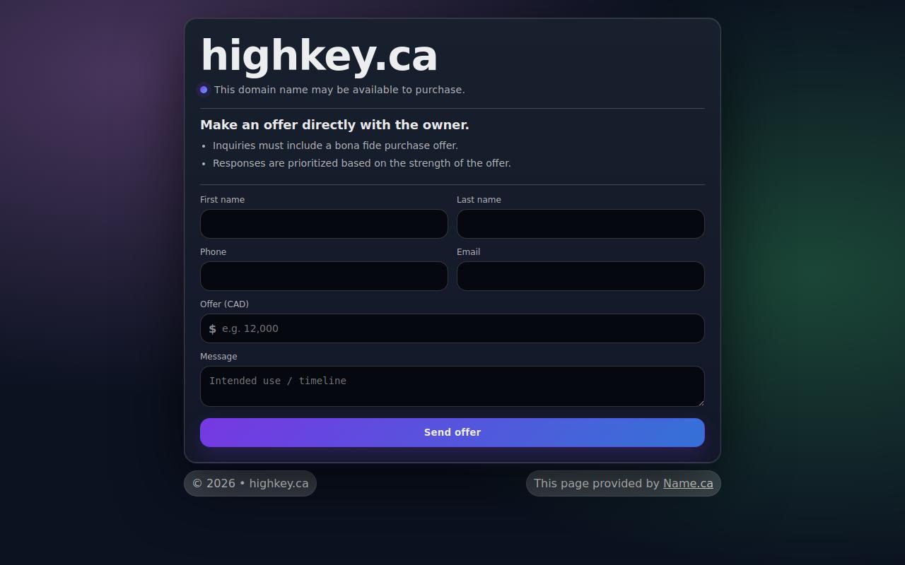 High Key website