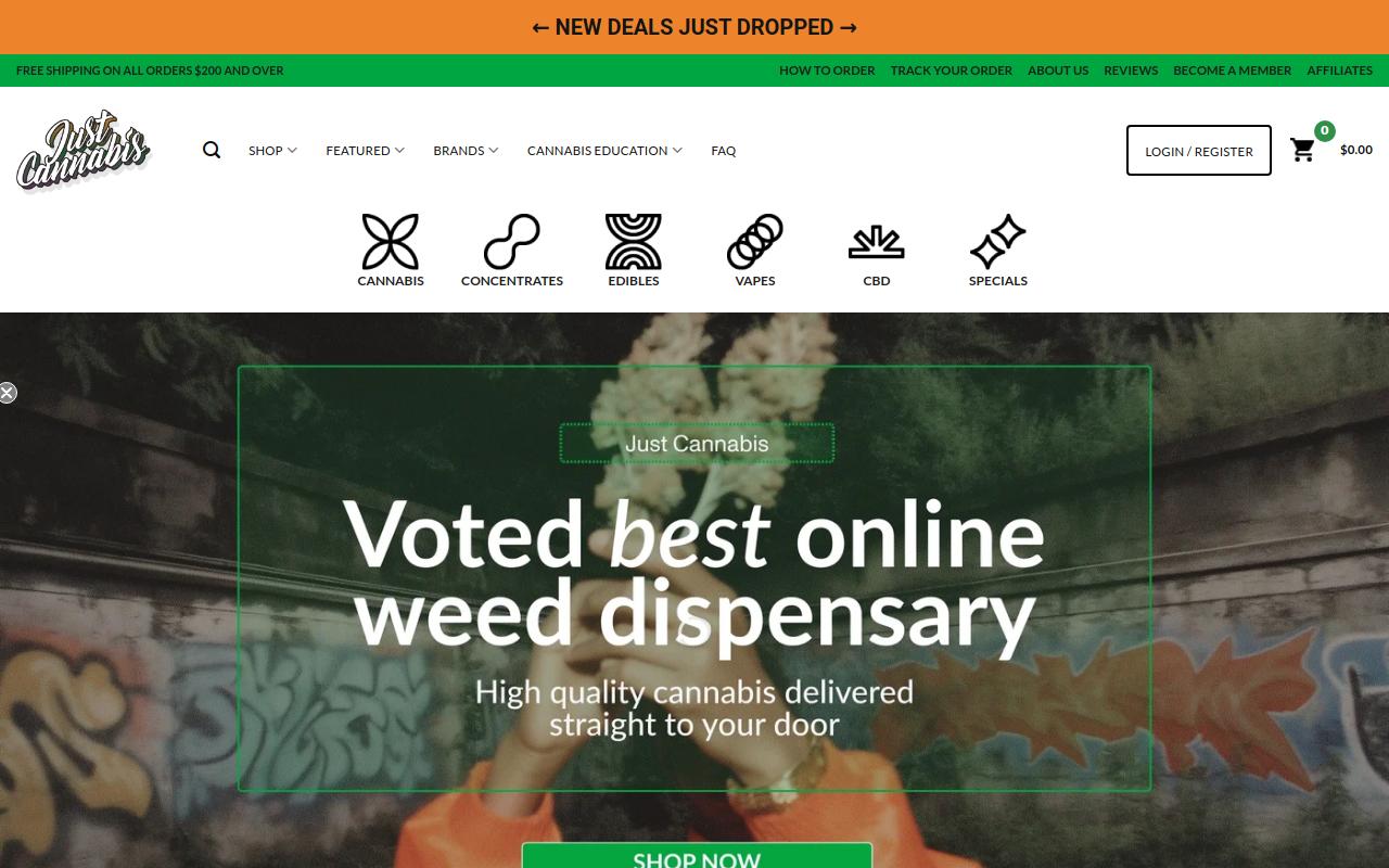 JustCannabis website