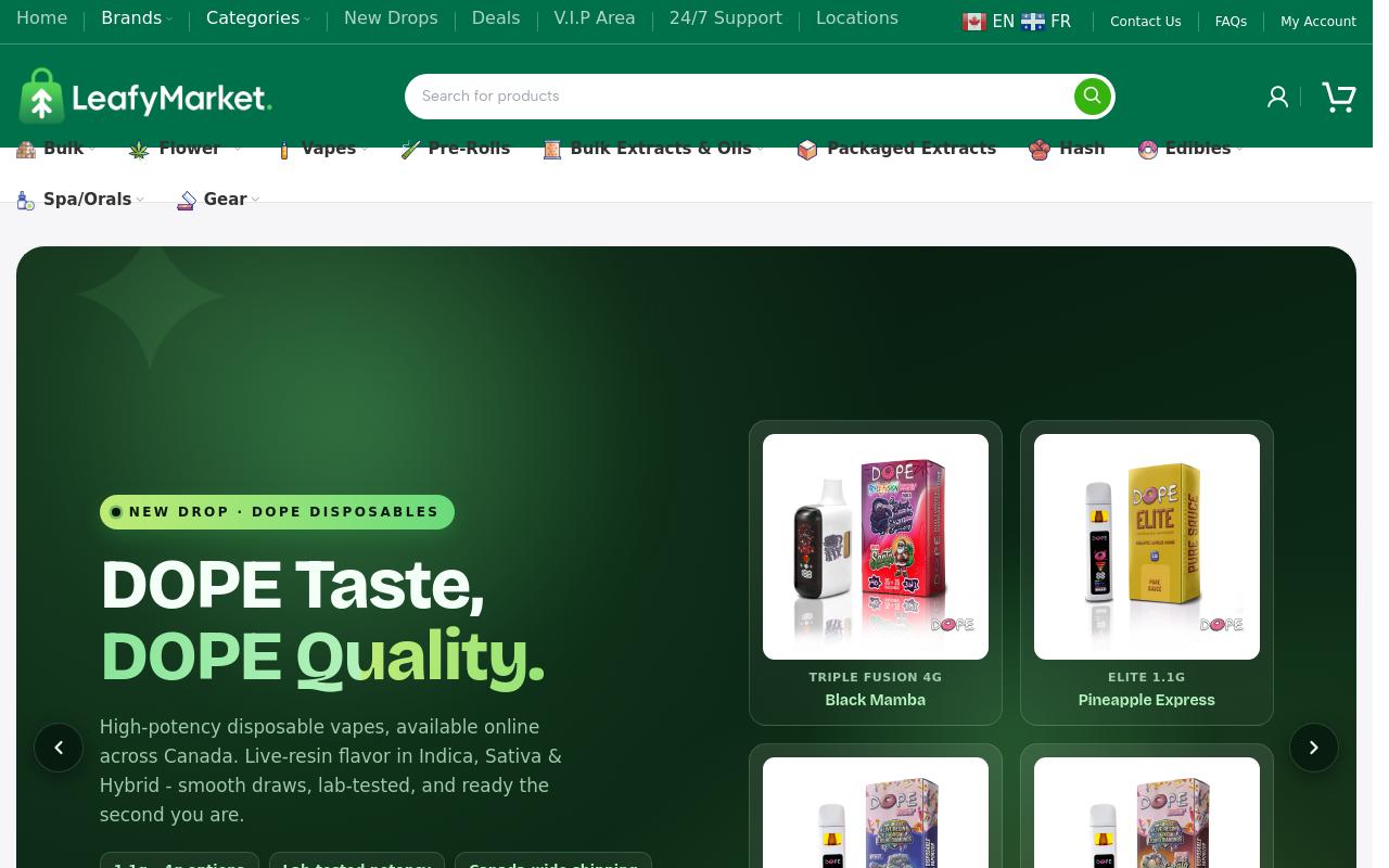 Leafy Market website