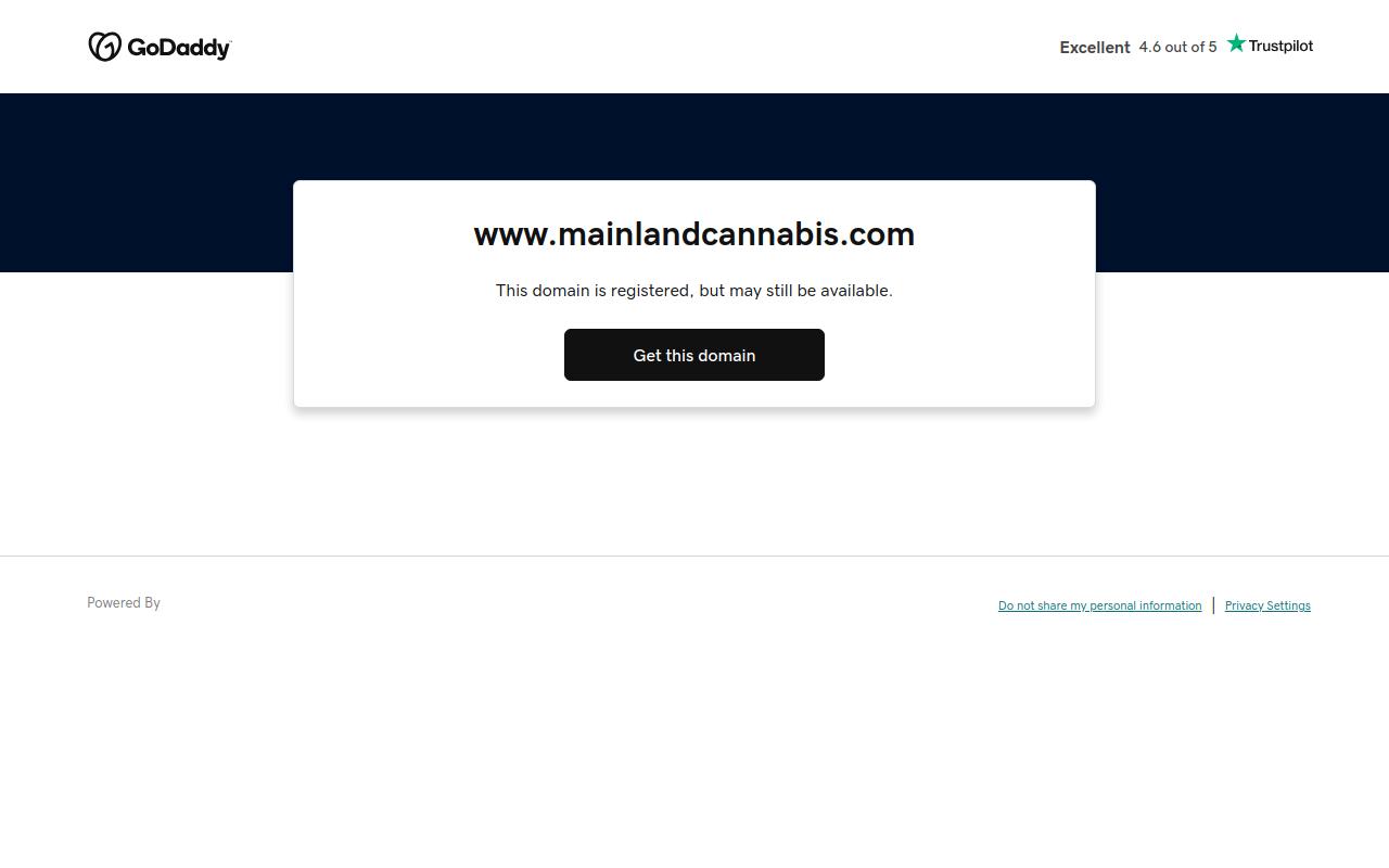 Mainland Cannabis website