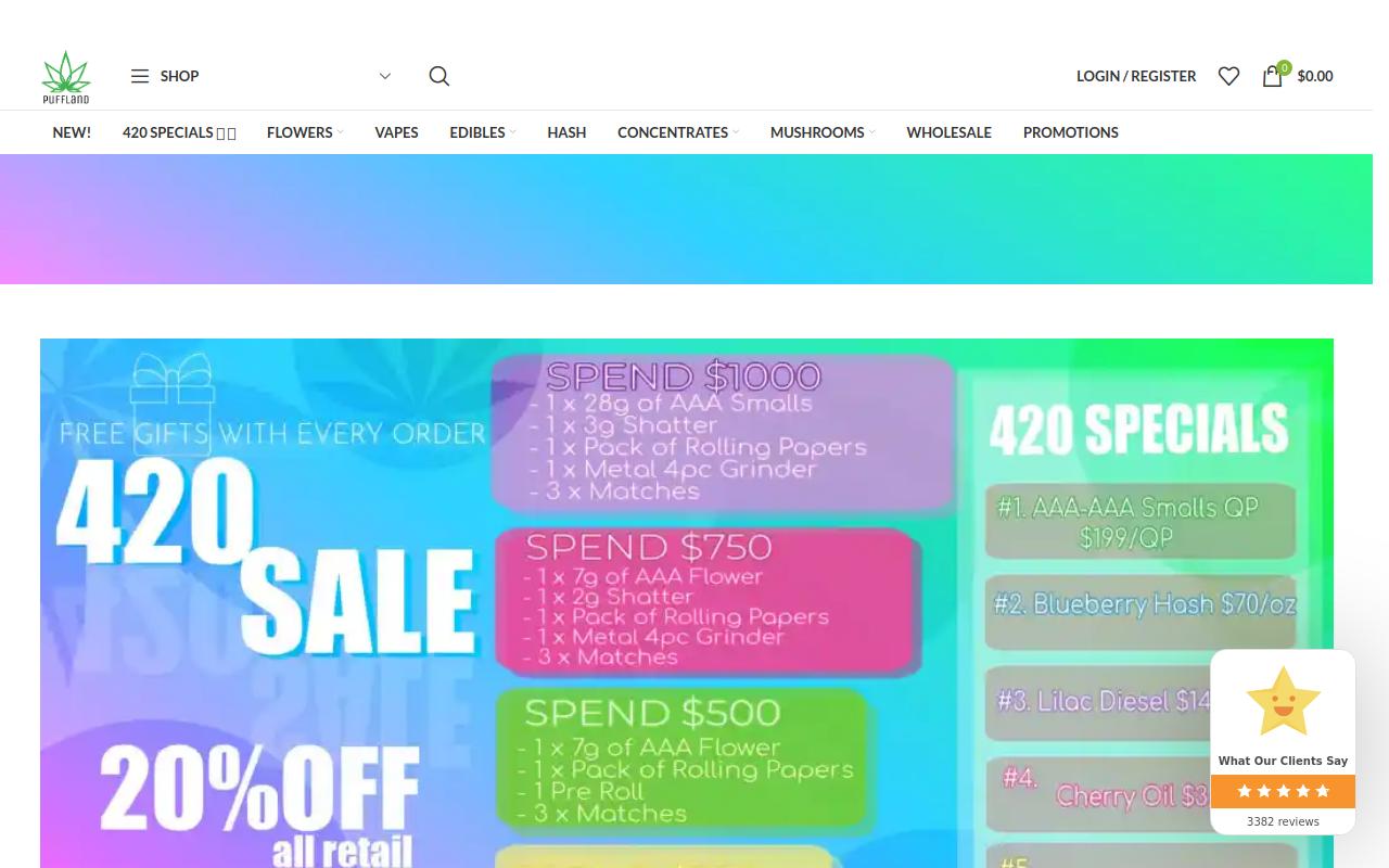 Puffland website
