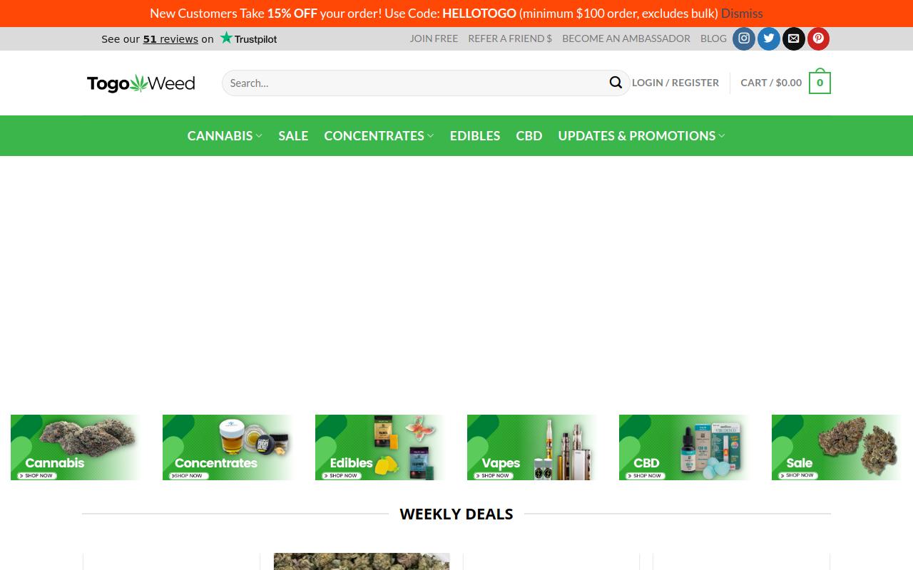 TogoWeed website
