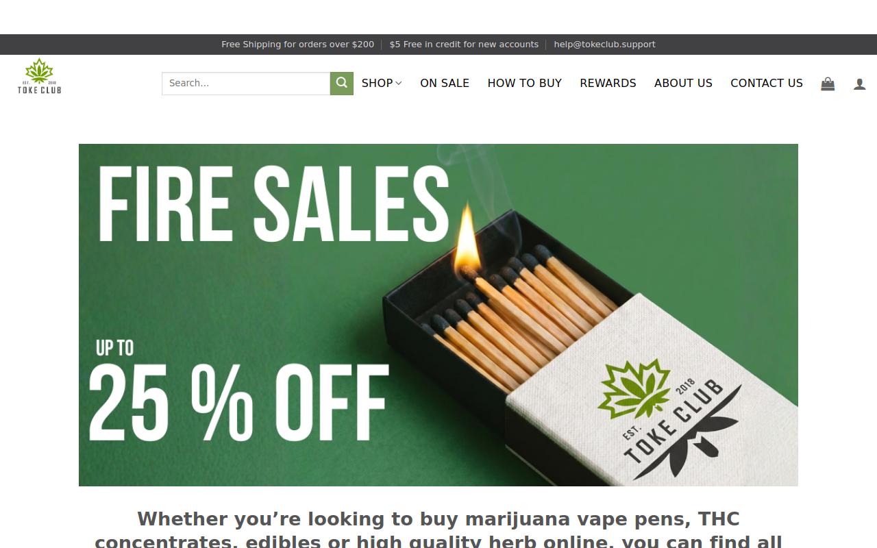 Toke Club website