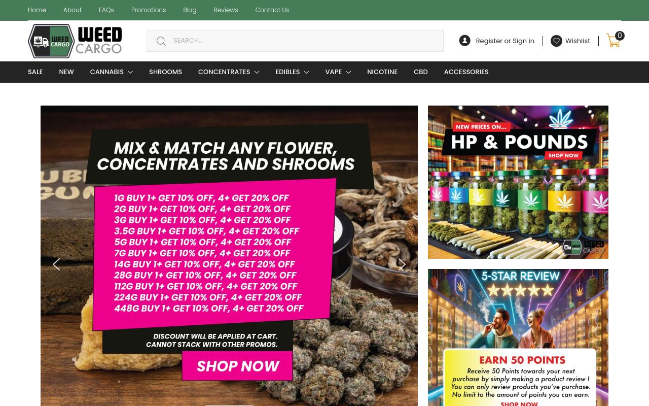 WeedCargo website