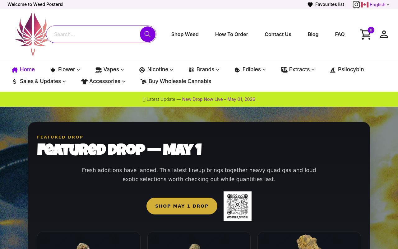 WeedPosters website