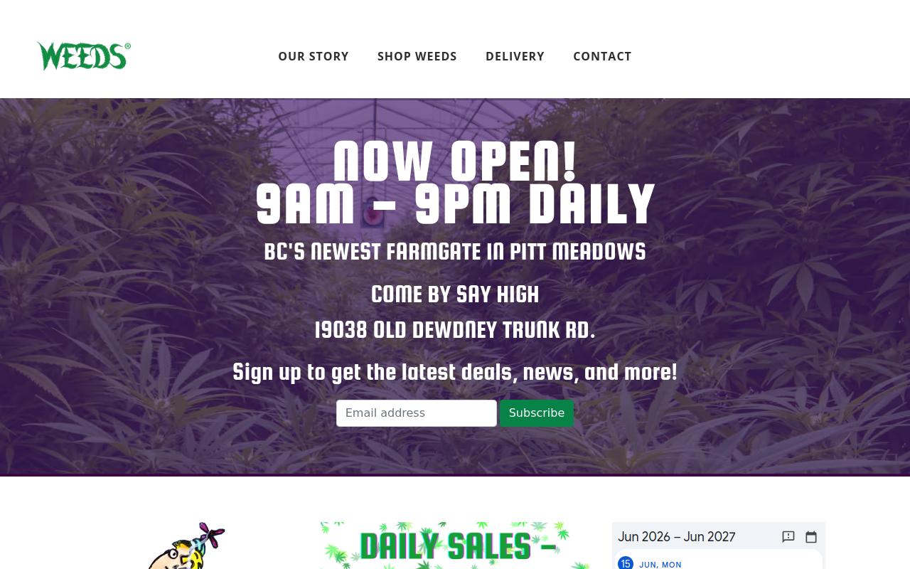 Weeds Canada website