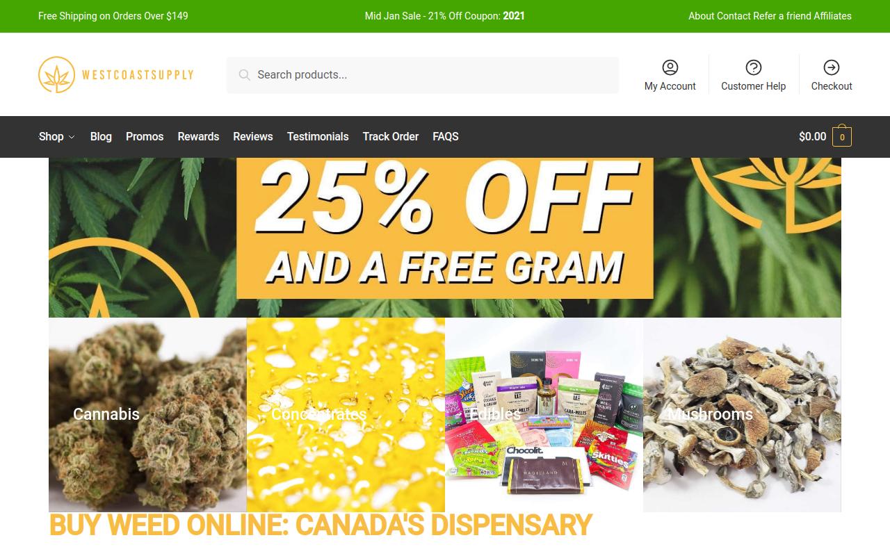 WestCoastSupply website